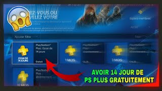 TUTO 2019 AVOIR LE PLAYSTATION PLUS GRATUITEMENT14 JOUR GRATUITEMENT SUR PS4 [upl. by Meriel]