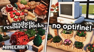 BEST Aesthetic Resource Packs in Minecraft NO OPTIFINE [upl. by Nylyoj]