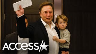 Elon Musks 2YearOld Son X Steals Spotlight At Miami Conference [upl. by Tnomal441]