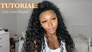 32 inch High Curly Ponytail  NO HEAT  Mastermix Organique Ponytail [upl. by Lias]