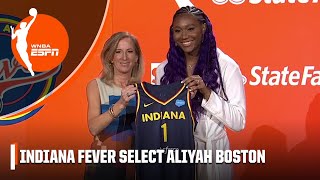 Indiana Fever select Aliyah Boston with the No 1 pick in the WNBA Draft  WNBA on ESPN [upl. by Minni]