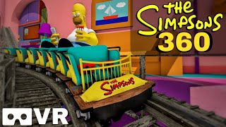 🟨 THE SIMPSONS 360 VR Roller Coaster POV immersive virtual Reality 4K 3D ride [upl. by Akelam]