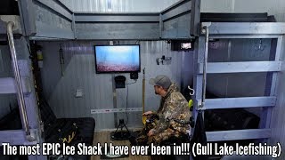 The most EPIC Ice Shack I have been in Gull Lake Icefishing [upl. by Fesoy]