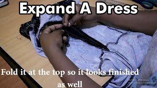 How To Make A Dress Bigger At The Bust Without Seam Allowance  Resizing A Dress [upl. by Nnayelhsa]