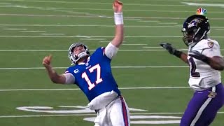 Josh Allen flops leading to another horrible roughing the passer call [upl. by Eimaraj]