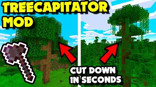 Awesome TREECAPITATOR  FallingTree Mod  INSTANT Tree Cutting Minecraft Mods [upl. by Lemrahc]