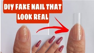 How to Make Fake Nails that Look Real with Plastic 2021  DIY Strong Fake Nails At Home  Fake Nail [upl. by Hailee]