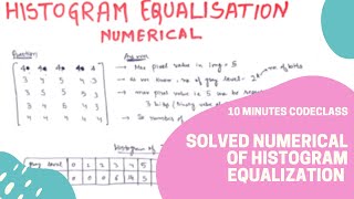 Histogram Equalization  Solved numerical Image Enhancement in Hindi  Digital Image Processing [upl. by Eslud]