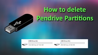 How to remove or delete multiple partition from USB drive [upl. by Nytsirc297]