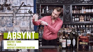 Drinki z absyntem  Jak zrobić Absynt Tonik Triple A Absynt Espresso Martini [upl. by Jesselyn]