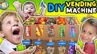 DIY Cardboard Dispenser Vending Machine FUNnel Vlog Fam [upl. by Leonelle]