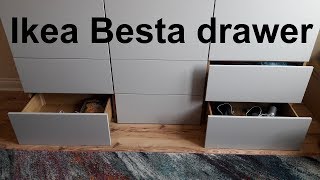 Ikea Besta drawer assembly amp installation [upl. by Delwyn]