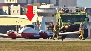 EMERGENCY GEAR UP LANDING with ATC  Daytona Beach Intl Piper Aztec [upl. by Al375]