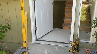 Jeld Wen Front Door Installation  Really crappy products and craftsmanship PART 1 [upl. by Nythsa139]