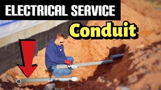 Electrical Service Conduit Installation  Underground Power From Transformer [upl. by Lorianne]