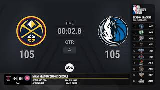 Denver Nuggets  Dallas Mavericks  NBA On ABC Regular Season Live Scoreboard [upl. by Shelman]