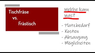 Tischfräse vs Frästisch [upl. by Brande]