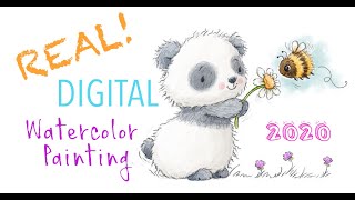 Real Digital Watercolor Painting  2020 Updated Version [upl. by Hampton387]