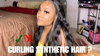 HOW TO CURL SYNTHETIC HAIR  ft Organique Hair [upl. by Ball]