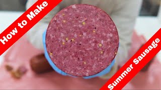 How to make summer sausage at home Recipe Included [upl. by Ydnyl]