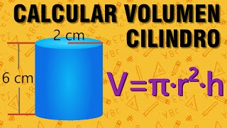 COMO CALCULAR EL VOLUMEN DE UN CILINDRO  Geometría [upl. by Dde]