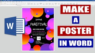 How to make a POSTER in Word  Microsoft Word Tutorials [upl. by Hans]