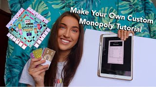 Make Your Own Custom Monopoly Tutorial  Kira Goode [upl. by Refannej]