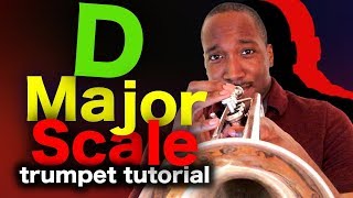 Learn to play D major scale on trumpet [upl. by Aiasi]