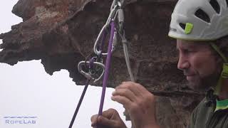 Rock climbing releasable abseil anchor [upl. by Ailad]