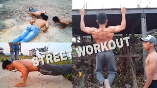 Cara membentuk otot dada dan back menggunakan latihan street workout [upl. by Benia]