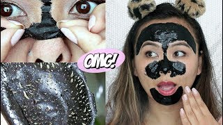 DIY Blackhead Peel Off Mask  Most Satisfying Extraction [upl. by Ysak]