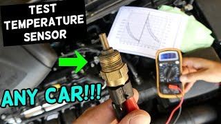 HOW TO TEST COOLANT TEMPERATURE SENSOR Any Car [upl. by Lladnik]