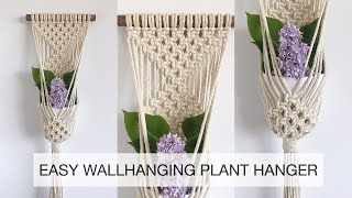 HOW TO MAKE A MACRAME WALLHANGING PLANT HANGER  MACRAME TUTORIAL  EASY MACRAME PLANTHANGER 3 [upl. by Dyanne]