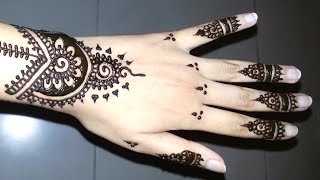 Simple Arabic Henna  Easy Stylish Mehndi Tattoo Design for Beginners [upl. by Thurmond15]