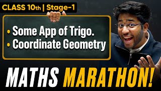 Class 10th Maths Maha Marathon  Some App of Trigonometry amp Coord Geometry 🔥  Shobhit Nirwan [upl. by Kalagher]