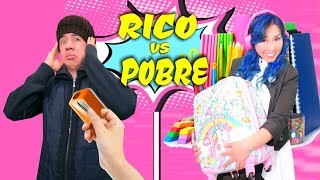 RICO VS POBRE 4  MATERIAL ESCOLAR  El Musical de Palomitas Flow [upl. by Ennaitsirhc]