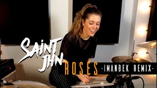 SAINt JHN  Roses Imanbek Remix  DRUM COVER Domino Santantonio [upl. by Darnall]