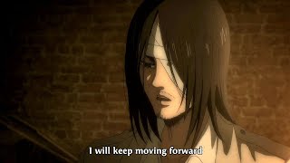 Eren quotI will keep moving forwardquot  ENG SUB  Attack On Titan Season 4 [upl. by Ylrrad848]