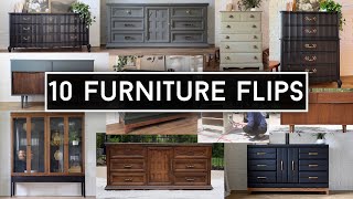 10 Inspiring Furniture Flips  Beautiful Furniture Makeovers [upl. by Nelda17]