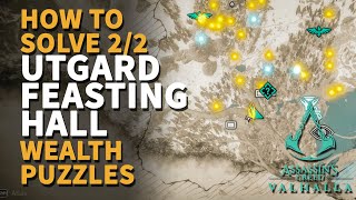 All Utgard Feasting Hall Wealth Chests AC Valhalla Jotunheim Treasure Puzzles [upl. by Einama]