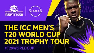 Carlos Brathwaite flags off the ICC Men’s T20 World Cup 2021 Trophy Tour driven by Nissan [upl. by Selyn591]