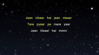 Jaan Nisaar  Kedarnath Karaoke Version [upl. by Suoinuj]