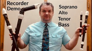 RECORDER DEMO Soprano Alto Tenor Bass Yamaha YRA302B III [upl. by Katlin876]