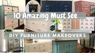 10 Amazing Furniture Makeovers  DIY Furniture Flip [upl. by Lleznol]