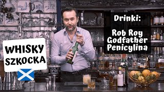 Whisky szkocka  Jak zrobić drinki z whisky Rob Roy Godfather Penicylina [upl. by Gnim]