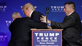 Donald Trump rushed off stage during rally in Nevada [upl. by Necyrb]