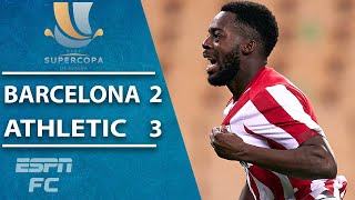 Athletic Bilbao pull off EPIC comeback vs Barcelona to win Spanish Supercopa  ESPN FC Highlights [upl. by Enileuqaj165]