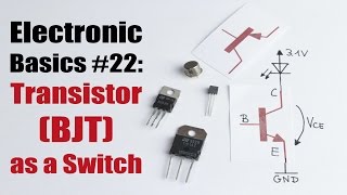 Electronic Basics 22 Transistor BJT as a Switch [upl. by Halihs]