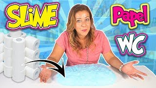 SLIME con PAPEL higiénico  TOILET PAPER SLIME  COMO SE HACE SLIME [upl. by Aynik]