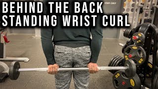 How To Barbell Wrist Curl Behind The Back [upl. by Lon]